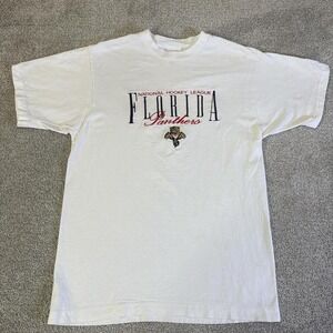 Vintage 90s Florida Panthers Pro Player Embroidered T-Shirt Men's Large